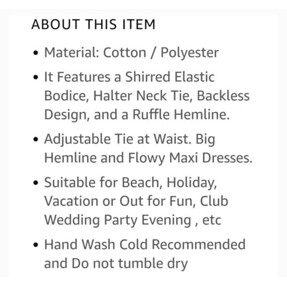 Hippie Backless Halter Dress - Picture 5 of 7